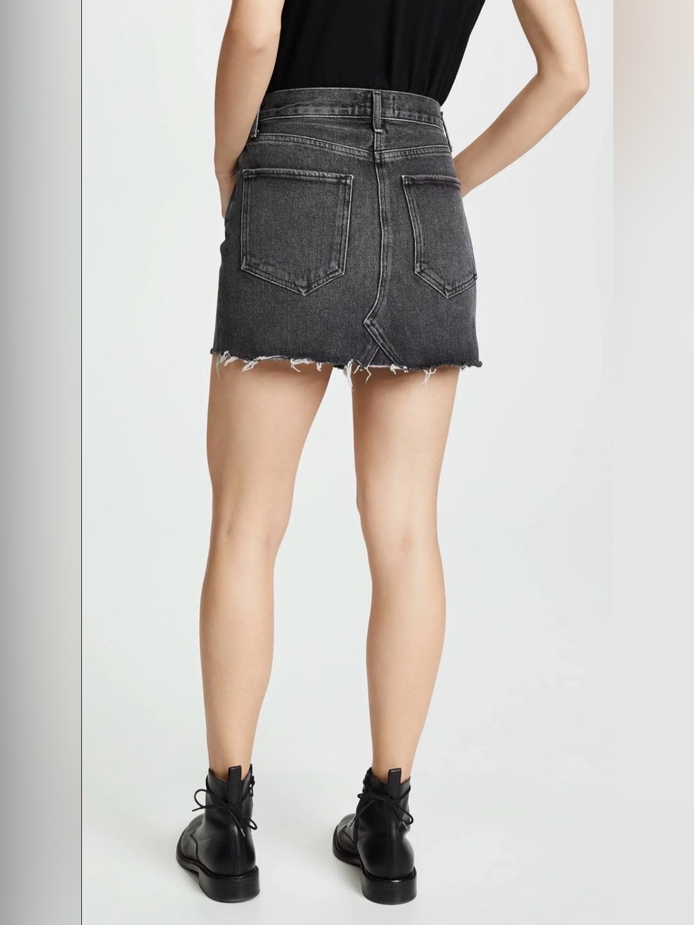 AGOLDE Quinn Mini Skirt High Rise Black Jinx size 27 - Picture 3 of 12